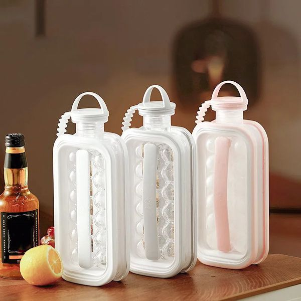 Folding Ice Maker Water Bottle Ice Making Mold Food Grade Soft Silicone Ice Maker 2 In 1 Kettle Ice Box Ice Cube Household 260409
