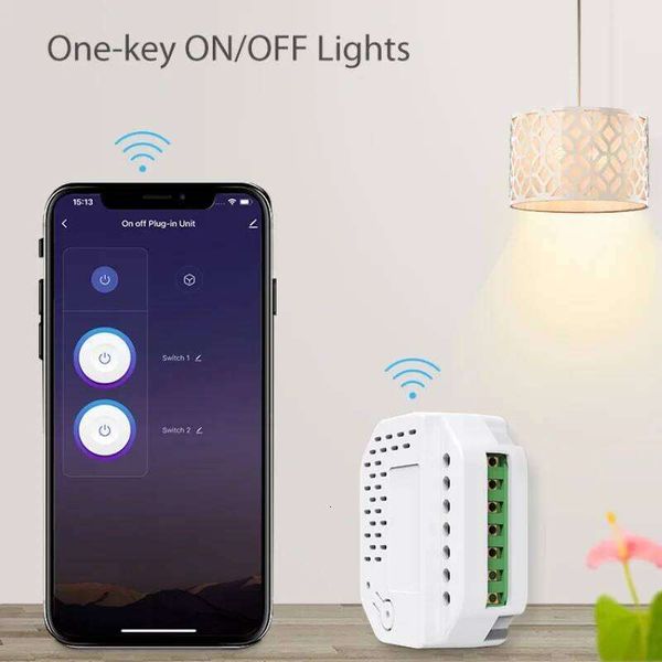 Matter Light Switch Module 2Gang Relay 220V Neutral Works With Tuya Smart Life Homekit Smartthings Alexa Home Automation