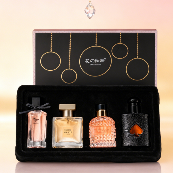 Charming Woman's Eau de Toilette Quartet Pack Lasting Aromatic Essence Ideal for Special Occasions