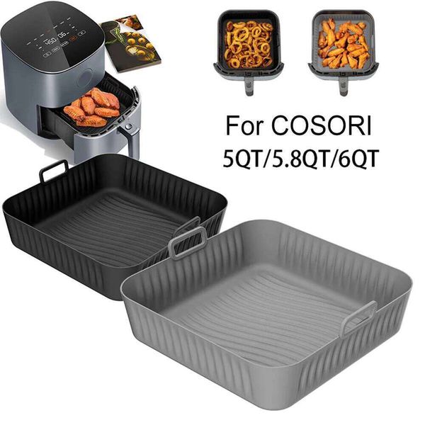 DHgate 1pc AirFryer Liners For Cosori 5QT/6QT Liner 14mm High Silicone Baking Cushions Kitchen Airfryer Parts sold by DHgate