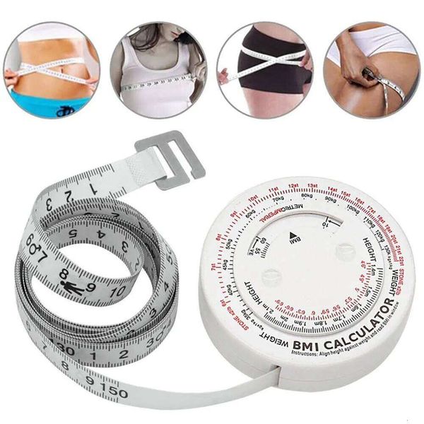 Portable 150cm BMI Calculator Tape Measure Retractable Design For Body Size And Weight Management