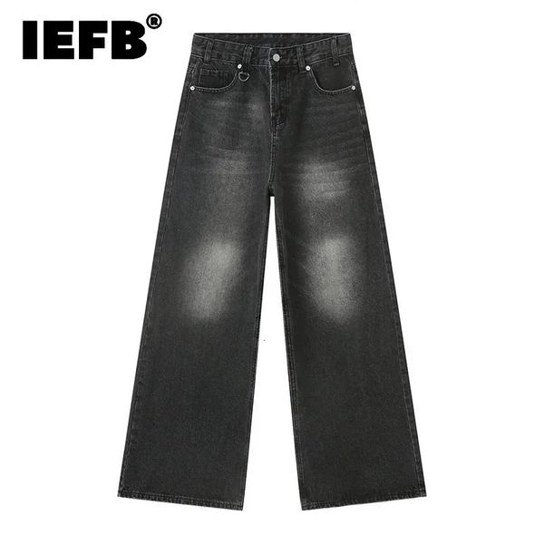 IEFB Summer Mens Denim Pants Old Blue Washed Male Jeans Straight Casual Menwear Loose Wide Leg Trousers Fashion 9C354 260410BANJIABANJIA