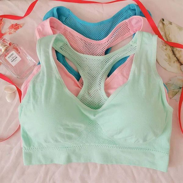 DHgate Women Breathable Absorb Sweat Shockproof Padded Gym Running Fitness Double Layer Seamless Yoga Sports Bra Underwear dongdumaoyi sold by DHgate