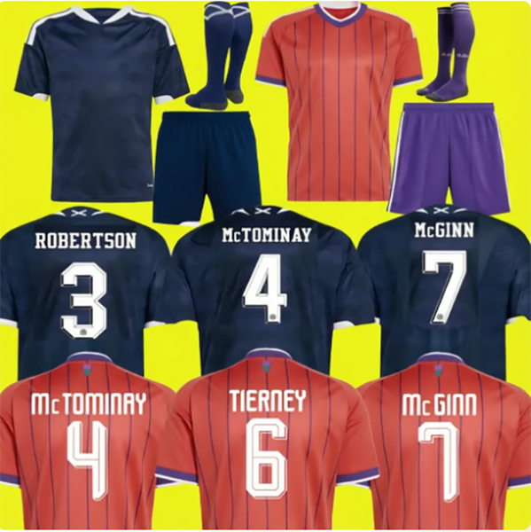 2026 World Cup Scotland Soccer Jerseys home TIERNEY ROBERTSON football shirt CHRISTIE McGREGOR McGINN McKENNA away pink men kids sets