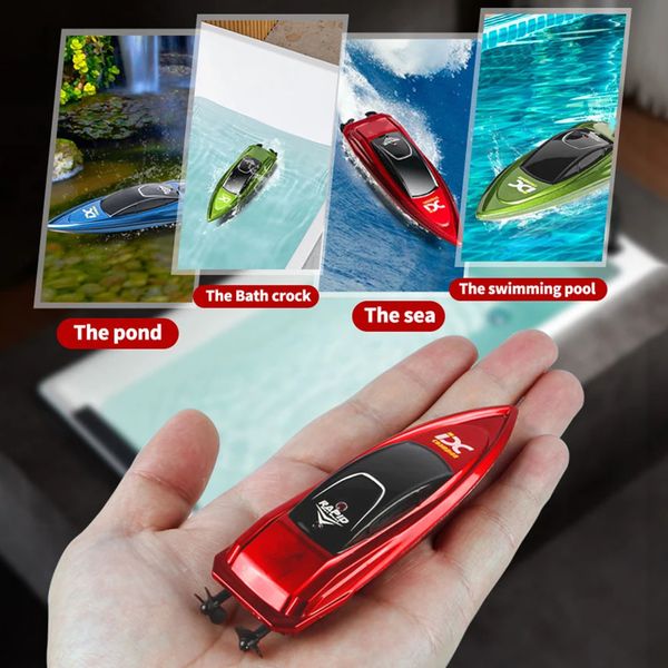 LED Light Waterproof Electric Remote Control Ship 24GHz High Speed Mini RC Boat 260409