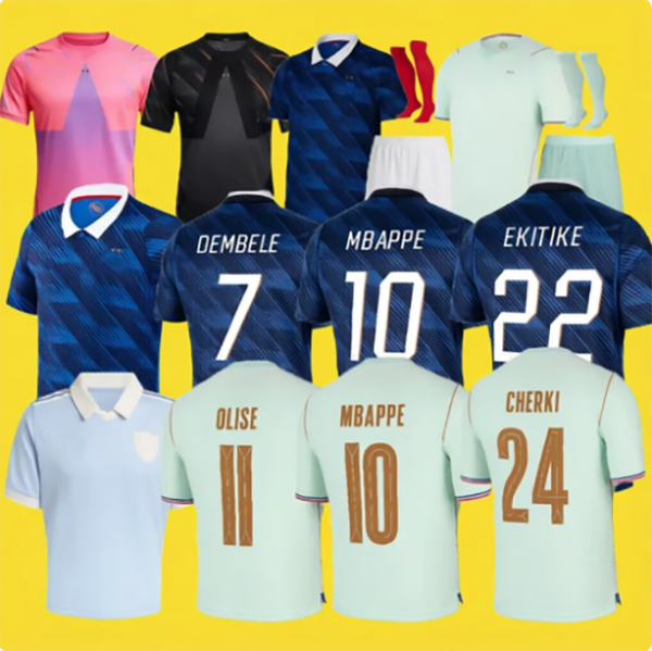 france jersey world cup 2026 French Soccer Jerseys 26 27 MBAPPE DEMBELE national team Olise Kids retro Football tops Shirt maillot de foot ZIDANE HENRY vintage
