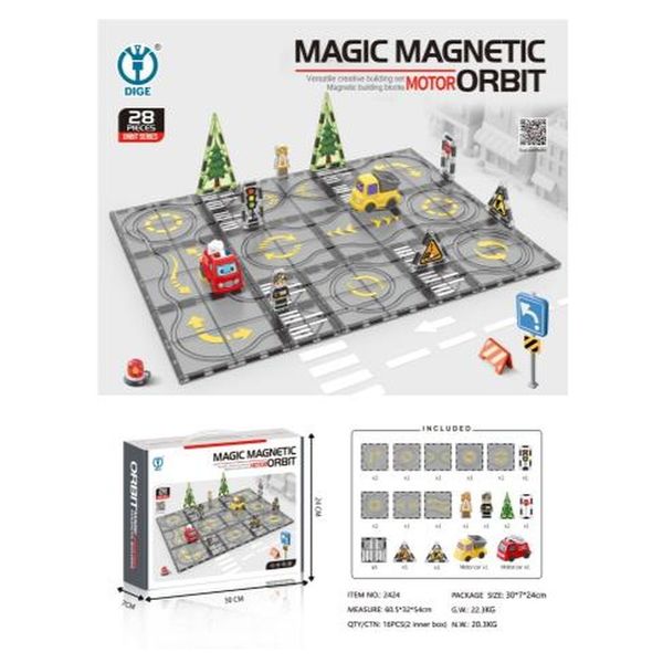 Electric Version Of Educational Magnetic Track Building Blocks 28PCS