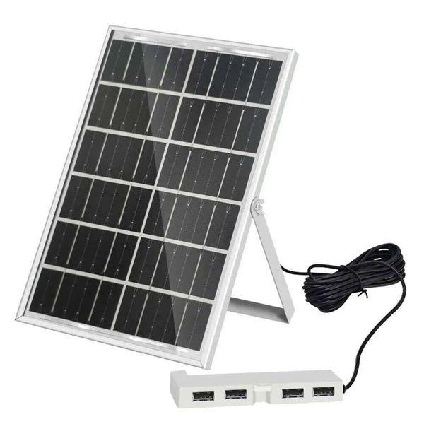 4 USB Ports Battery Charger Compact Form Factor Efficient Energy Conversion Fast Solar Absorption