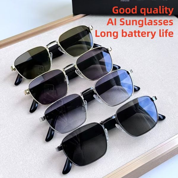 Ai Translation Smart Bluetooth Glasses Metal Frame Magnetic Charging for Music, Calls, and Navigation Factory Direct