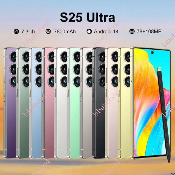 New S25 Ultra mobile phone global version 3+16G true 4G 7.3inch large screen smartphone Android 12
