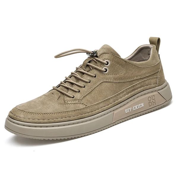 Genuine Leather Suede Flats Men Outdoor Men's Sneakers Tenis Masculino Skateboard Men Casual Shoes