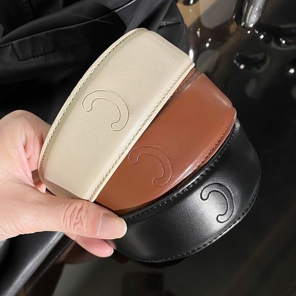 Women's Designer Headband Luxury Vintage Fashion Headbands High-quality Leather Wide-brimmed Headband Multiple Options Hair Accessories