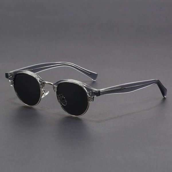 Korean-style trendy small-face myopia women, black polarized driving glasses for men, sun protection, personalized retro small-frame sunglasses