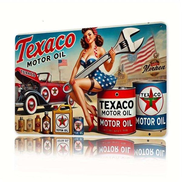 , Texaco Metal Tin Sign, Retro Motor Oil — compare prices at CompareOffers