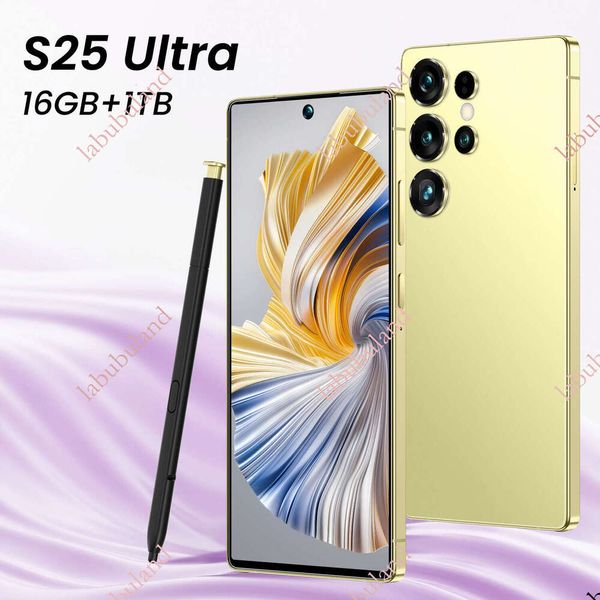 New S25 Ultra mobile phone Tik case 7.3-inch screen with built-in stylus 16+1T true 4G Android 12 bestseller