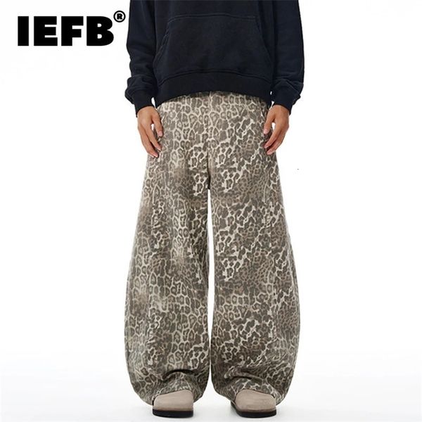 IEFB Niche n Mens Denim Pants Leopard Print — compare prices at CompareOffers