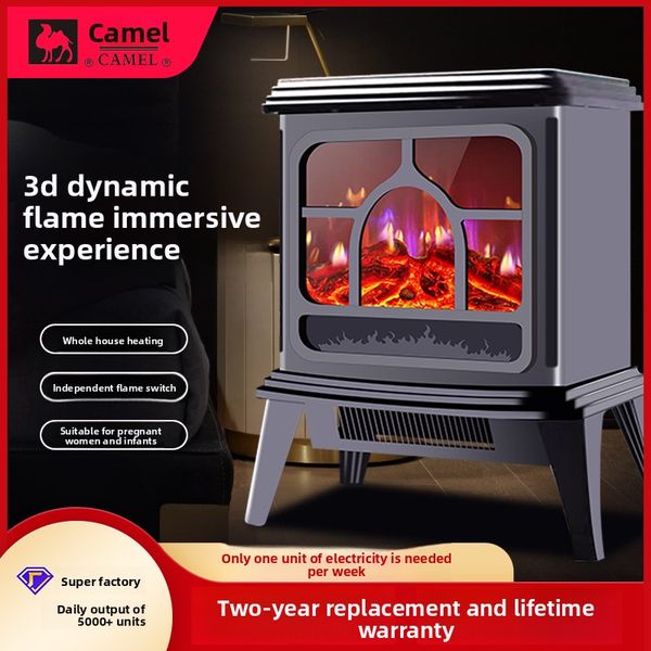 Camel 3D Simulation Fireplace Heater Flaming Mountain Electric Fireplace Heating Furnace European Heating Furnace Living Room Heater