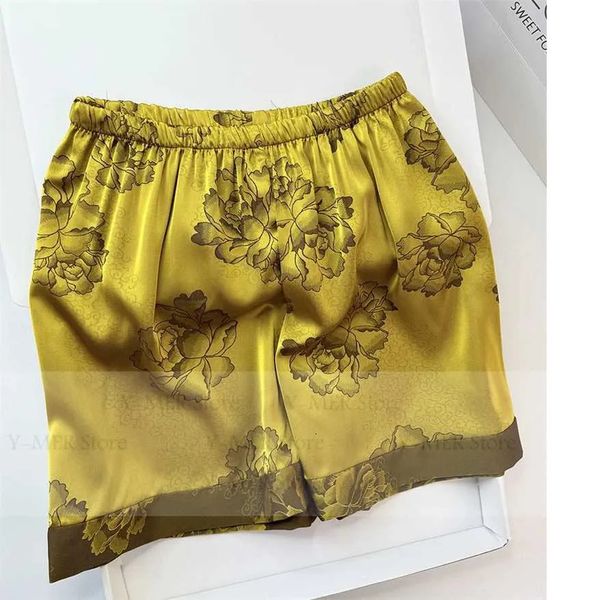 Yellow Jacquard Pyjamas Women Elegant Home Clothes Short — compare prices at CompareOffers