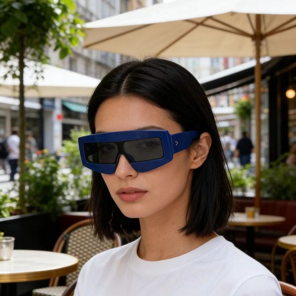 Fashionable future-style outdoor sports retro casual sunscreen sunglasses for men women, trendy and unique