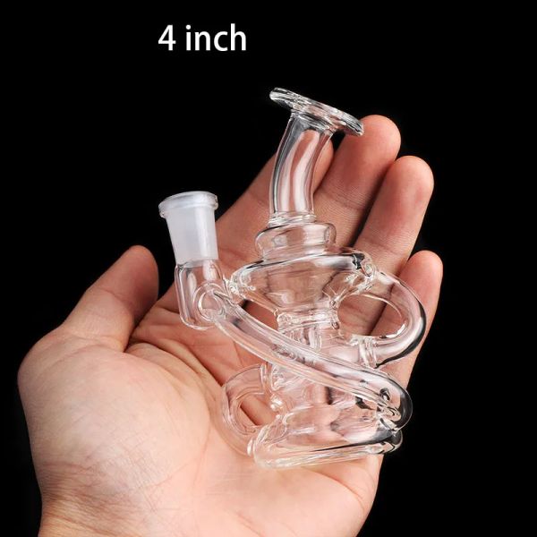 Beracky Newest Two Styles Recycler Glass Bongs 4.0/5.0 Inch Mini Beaker Bong