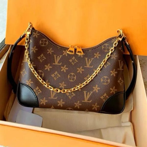 Top Luxury Designer Bag Croissant Bags Women Shoulder Bags Hobo Purse Luxury Tote Bag Underarm Handbag Subaxillary Metal Chain bag Female Boulogne Backpack L002
