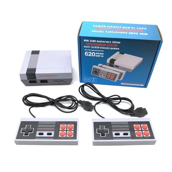 Retro Mini TV Handheld Home Entertainment Video Game Console AV Output Built-in 620 ssic Games Dual Gamepad Game Conso