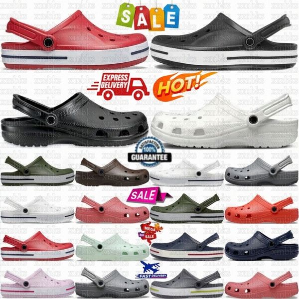 Classic Clog Bayaband Sandal Women Sandals Mens Black White Bone Navy Varsity R…