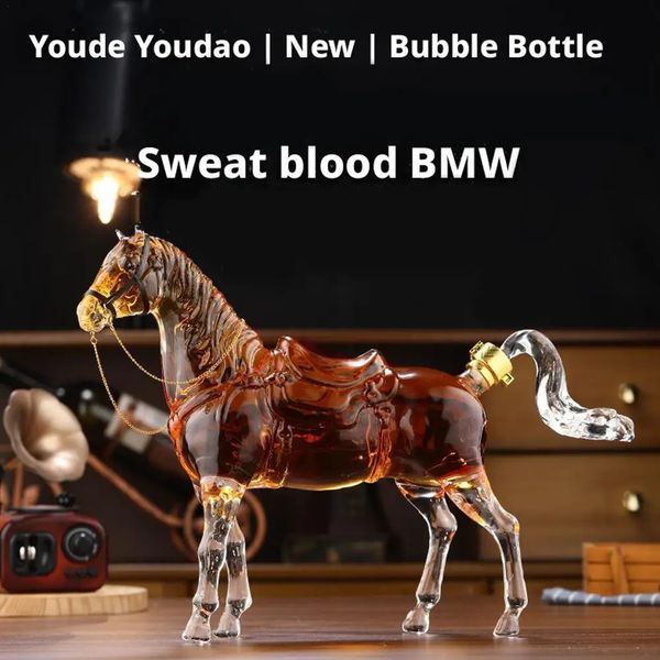 Animal Horse Shaped Wine Bottle Highquality Glass Barware Whiskey Decanter Novelty n Men Gift 260415BJ