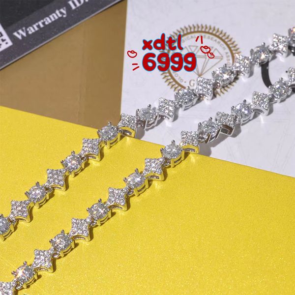 Width Star Design 6mm Shiny VVS Moissanite Necklace — compare prices at CompareOffers
