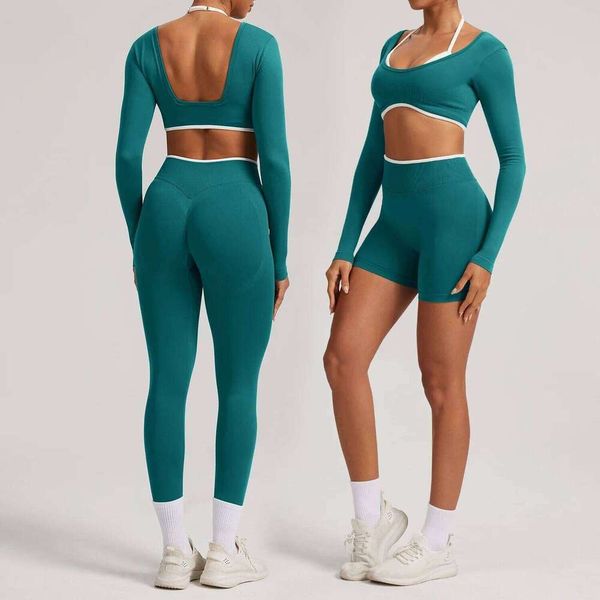 DHgate Seamless Yoga Set 2PCS Women Tracksuit Workout Outfits Sportswear Gym Clothes Fitness Leggings Sports Long Sleeves Athletic Wear sold by DHgate