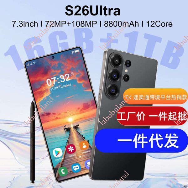 New Product S26 Ultra Built-in Pen Smartphone 7.3inch Large Screen Android Phone Source Factory Dropshipping