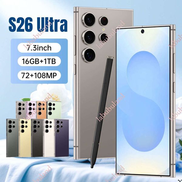 S26Ultra Android 7.3inch high-definition screen smartphone, global connectivity, full network compatibility, true 4G, factory direct delivery