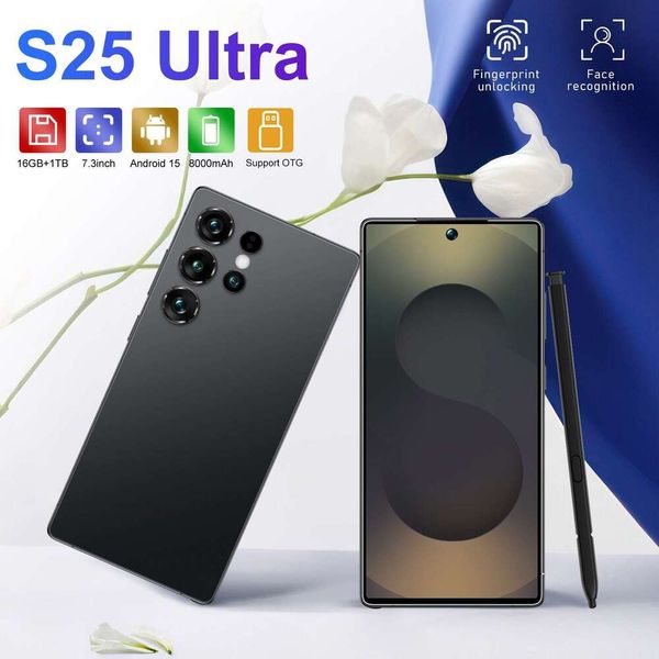 TK Hot-Selling Phone S25Ultra 7.3inch Large Screen 16+1TB Smartphone with Built-in Pen Original Factory Wholesale