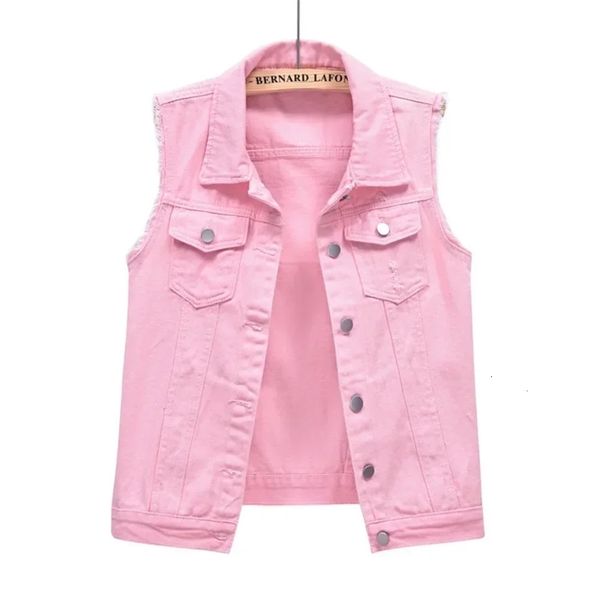 Coats Fashion Clothes Casual Vintage Elegant Sleeveless Denim Vest for Women Jacket Spring Streetwear Women Clothing Autumn