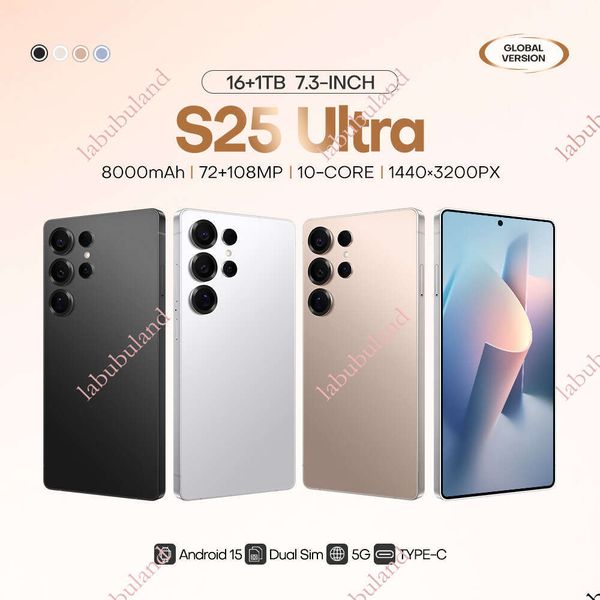 S25Ultra Mobile Phone 4G In Stock Original Rubber Case 4+64 Wireless Charging 6.75inch Foreign Trade Smartphone