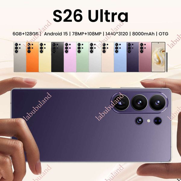 S26 Ultra mobile phone, true 4G in stock, 7.3inch built-in pen, smart 16+1TB, Android 12, large screen