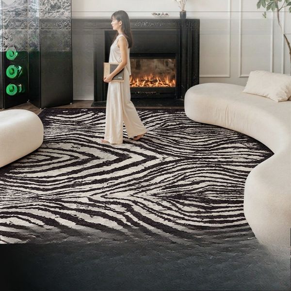 Black Striped Carpet, Living Room, Light Luxury, High-end — compare prices at CompareOffers
