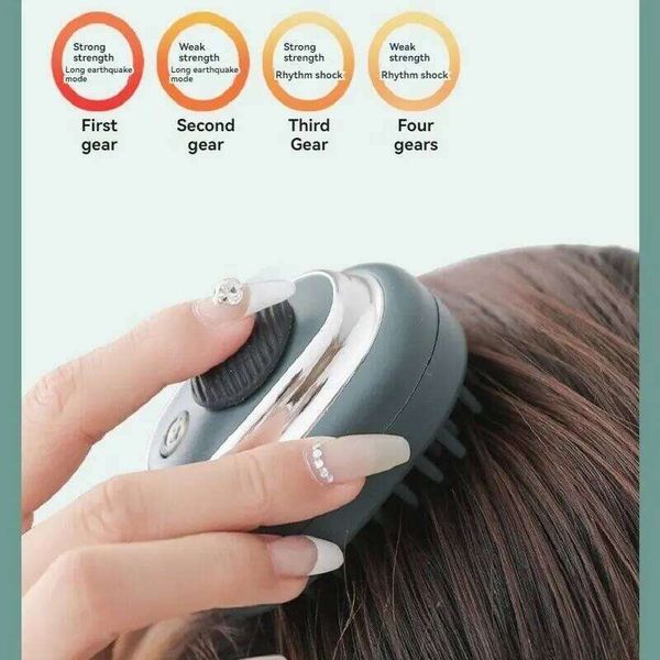 Growth Serum Oil Hair Brush, Metal Scalp Massager with Rhythm Shock for Hair Growth, Massage Comb for Scalp Stimulation