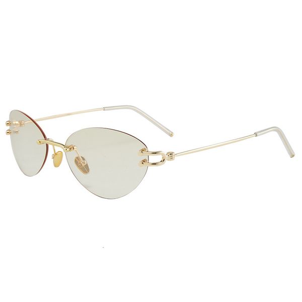 63011 New Style Hot Girl Vacation Photo for Women, Vintage Frameless UV Protection Sunglasses