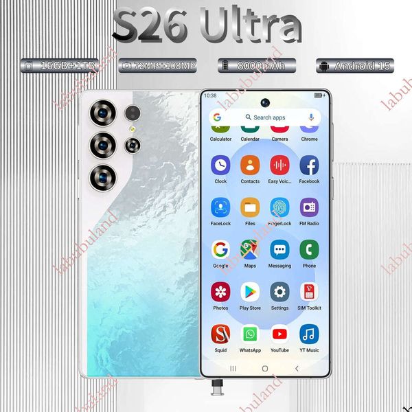 S26 Ultra gradient color smartphone with large memory, foreign trade model, direct supply from manufacturer, available for wholesale