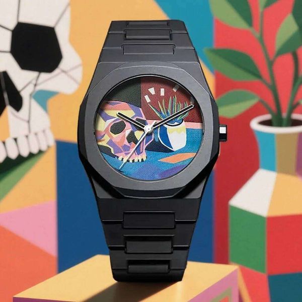 New Creative Art Trendy Cool Color Skull Dial — compare prices at CompareOffers