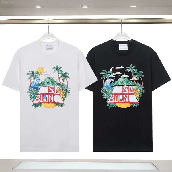 Casasly Casual Shirts Summer Men's Casas T Shirt Clothing Casablancasilk Designers Women Rainbowtshirts Sleeve Apparel Designer T Shirt Street Polos Clothing Ef2