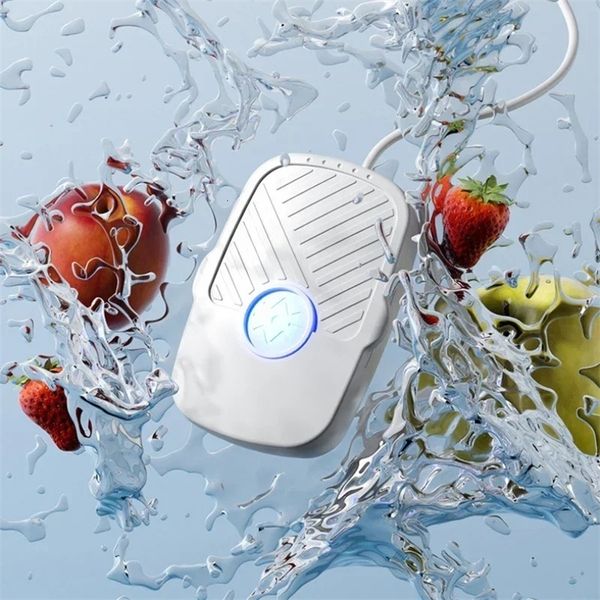 Mini Fruit and Vegetable Cleaning Machine High-frequency Vibration Deep Cleaning Kitchen Fruit Vegetable Automatic Cleaning Tool 250606BJ