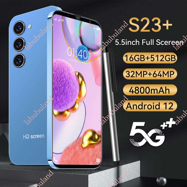 New cross-border S23+ smart Android 5.5 inches, 16+512G, foreign trade in-stock phone, direct shipment from the source manufacturer
