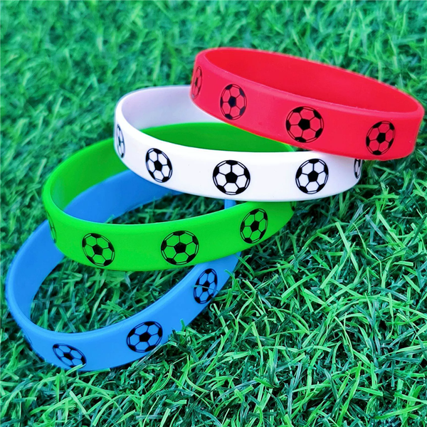 2026 World Cup Football Rubber Bracelet for Man Woman Wristband Red Green White Black Soccer Men's Charm Bracelets Souvenir Jewellery Couples Freind Family Gift