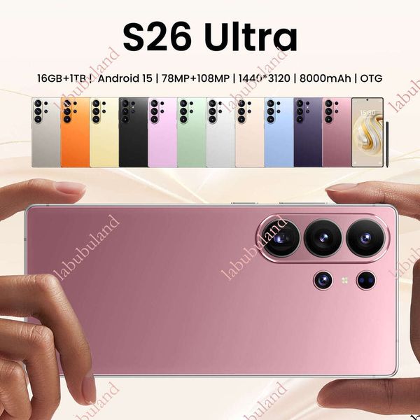 New s26 ultra smartphone global version 5G Android all-in-one device 16+1 cross-border tk hot-selling model wholesale