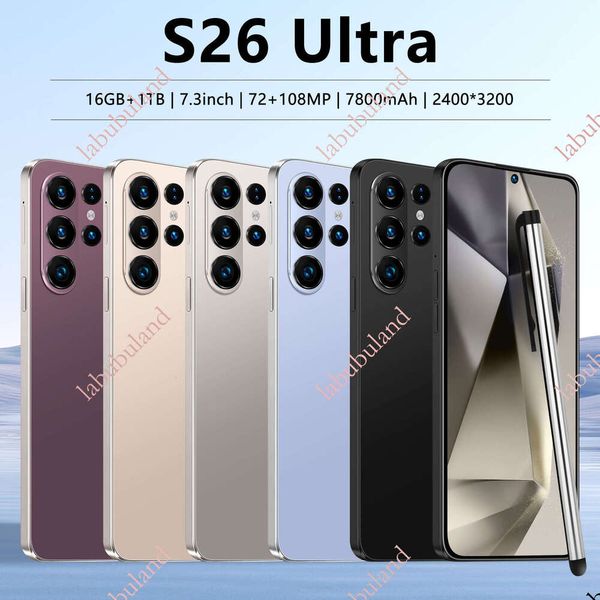 New S26 Ultra Cross-Border Phone 7.3inch Large Screen 3+16G True 4G Android 10 Foreign Trade Smartphone Factory