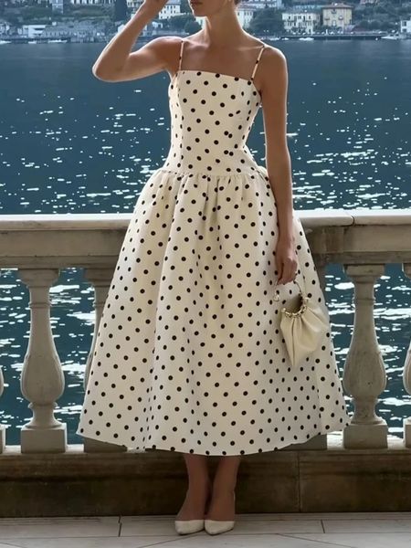 Sexy Spaghetti Strap Polka Dots A-line Dress Women — compare prices at CompareOffers