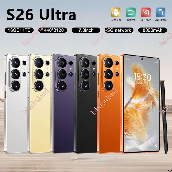S26Ultra Smartphone Android 11 Cross-Border 6+64GB 8-Core True 4G 7.3inch HD Screen