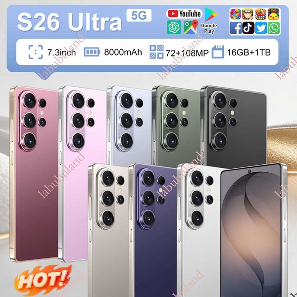 Cross-border mobile phone S26Ultra, popular model, 16GB+1T, global version, 4G, Android 10, ultra-clear 7.3-inch large screen, factory wholesale